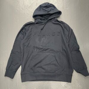 Palace Men's Embossed Logo Navy Hoodie